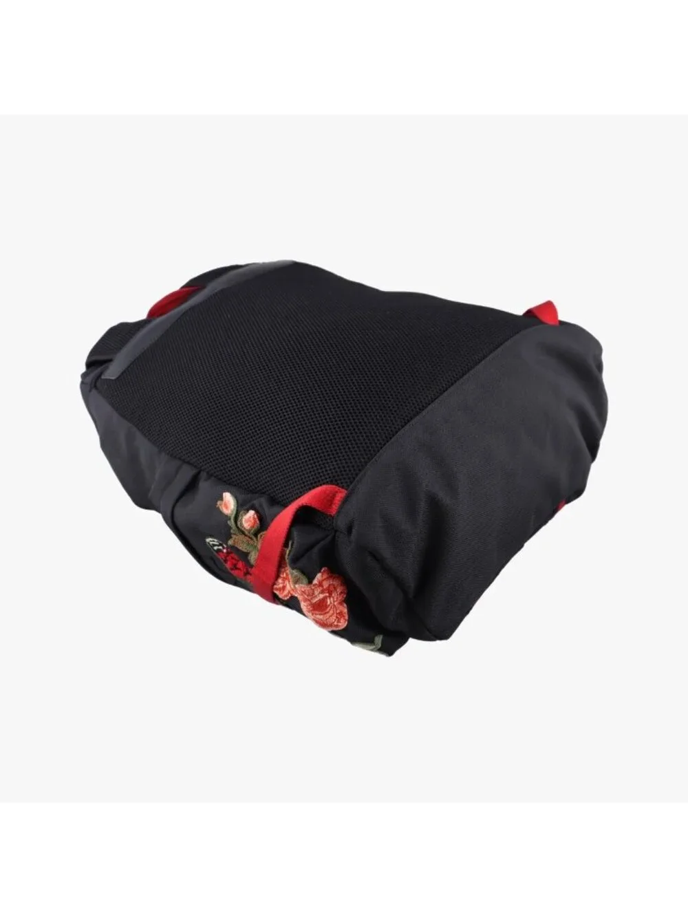 Gucci Sherry Line Embroidered Tiger Black Multicolor Canvas Backpack